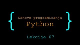 Python programiranje  07  Naredba ponavljanja  ciklus for [upl. by Irrol880]