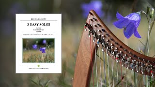 IN TIME  SCARBOROUGH FAIR  BLUEBELLS 3 Easy Harp Solos for 19 strings [upl. by Schertz]