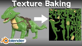 Texture Baking in Blender for Beginners Tutorial [upl. by Luap]