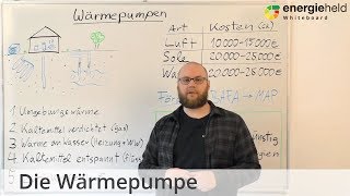 Wärmepumpe Funktion Kosten amp Förderung im Überblick  EnergieheldWhiteboard 2018 [upl. by Naasah]