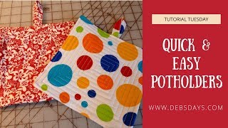 How to Sew Easy and Quick Homemade Potholders from Fabric  DIY Project [upl. by Garbers595]