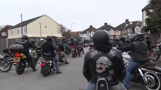 hells angels london memorial ride 21 03 2015 [upl. by Ecal]