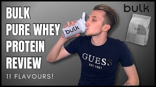 Bulk Powders Pure Whey Protein Review  11 Flavours [upl. by Sihun]