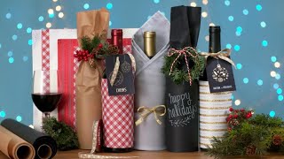 How to Gift Wrap a Bottle of Wine [upl. by Nanfa]