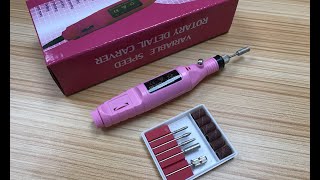 How to Use Acrylic Nail Drill Bits and how to change the nail drill bits [upl. by Yanttirb]