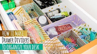 DIY Drawer Dividers for Desk Organizing Tips and Tricks [upl. by Goldenberg]