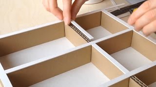 DIY Cardboard Drawer Organizer  An Easy Tutorial For Clever Storage Solutions [upl. by Koby]