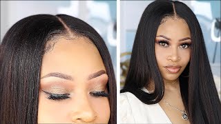 TRULY BEGINNER 5MIN LACE WIG INSTALL no glue [upl. by Fortin]