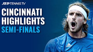 Zverev vs Tsitsipas EPIC Medvedev vs Rublev Battle  Cincinnati 2021 SemiFinal Highlights [upl. by Analaj]