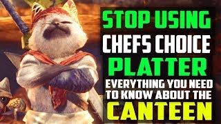 ✔️ STOP Using Chefs Choice Platter BEST CUSTOM CANTEEN PLATTERS  FOOD SKILLS Monster Hunter World [upl. by Lael]