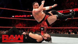 Dean Ambrose vs Samoa Joe Raw Dec 11 2017 [upl. by Isewk968]