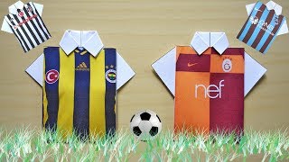 Kağıttan Orjinal Taraftar Forması Nasıl Yapılır  ORIGAMİ [upl. by Odlavu]