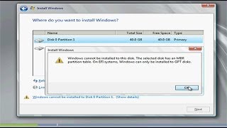 How to Convert MBR to GPT during Windows Installation [upl. by Jesus210]