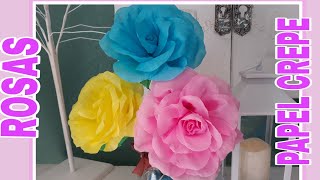 Como hacer flores de papel crepe facil y rapido [upl. by Bertila]