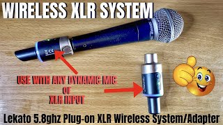 Wireless XLR System  Lekato 58ghz wireless XLR Adapter REVIEW amp DEMO [upl. by Merla]