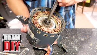 How to oil electric HVAC fan motors with no port  Squeaky Furnace Repair [upl. by Danell]