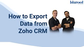 How to export data Zoho CRM [upl. by Zetneuq]