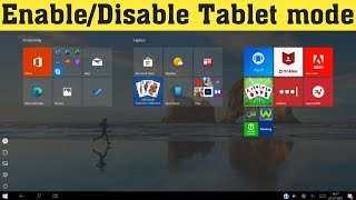 How To EnableDisable Tablet Mode In Window 111087 [upl. by Dlarrej]