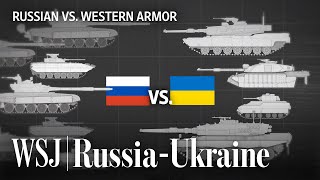 Abrams Leopard and Challenger 2 vs T72 How Western Tanks Compare to Russia’s Armor  WSJ [upl. by Eenrahc454]