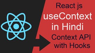 React tutorial in Hindi 60 Context api with Hooks  useContext [upl. by Eerb945]