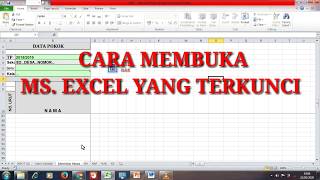 CARA MEMBUKA EXCEL YANG TERKUNCI  TUTORIAL [upl. by Joana]