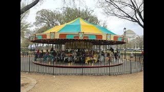 Watching Smithsonian Carousel Ride on the Washington DC National Mall [upl. by Nurat399]