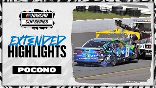 NASCAR Official Extended Highlights  NASCAR Cup Series from Pocono Raceway [upl. by Nicolis]