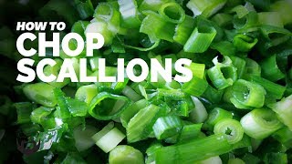 How to Chop Scallions Green Onions [upl. by Bohner]