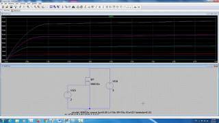 PSPICE Simulation using LTSPICE NMOS VoltageCurrent Characteristics Curve [upl. by Jair]