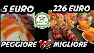 MIGLIOR SUSHI VS PEGGIOR SUSHI DI MILANO  5€ VS 226€ [upl. by Jc]