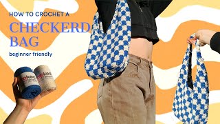 Crochet Checkered Bag  HOW TO [upl. by Norvan]