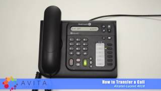 How to Transfer a Call  AlcatelLucent 4018 [upl. by Attenaj]