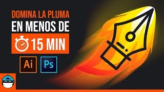 Aprende CÓMO UTILIZAR la HERRAMIENTA PLUMA en menos de 15 MINUTOS ⏱⚡️ IllustratorPhotoshop [upl. by Hartfield575]