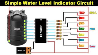 Most Simple Water level indicator Circuit with IC  Indicator Circuit ElectricalTechnician [upl. by Cart462]