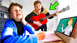 INTERRUPTING Little Brothers home schooling PRANK [upl. by Juliet194]