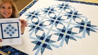 SUPER EASY CURVES  Free quotCathedral Starsquot Quilt Pattern [upl. by Brendin]