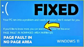 How to Fix Fault in Nonpaged Area Windows 11  See Pinned Comment [upl. by Inaoj]