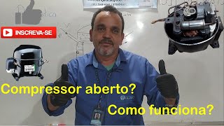 Como funciona o compressor aberto  Aula 14 Refrigeração Doméstica [upl. by Eceinhoj]