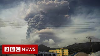 Caribbean volcano eruption sparks mass evacuation in St Vincent  BBC News [upl. by Nitsu]