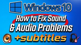 How to Fix Sound or Audio Problems on Windows 10  2025 [upl. by Korrie]