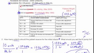 Dosage Calculation using a Heparin Protocol [upl. by Redmund]