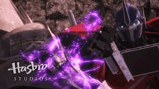 Transformers Prime  Optimus Prime Vs Megatron  Transformers Official [upl. by Shalom359]