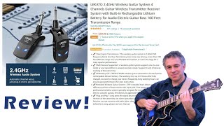 Guitar wireless system review  Lekato WS80 [upl. by Eciralc]