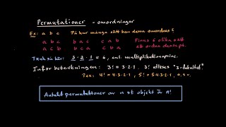 Kombinatorik Permutationer [upl. by Lupien]