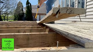 Rebuilding a Deck Part 1  Removal of Wood Down to Framing Structure [upl. by Frieda]