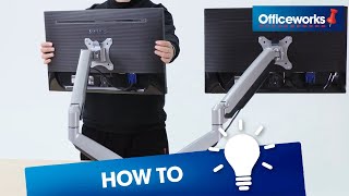 How to Install Brateck Dual Aluminium Counterbalance Monitor Arm [upl. by Yentuoc]