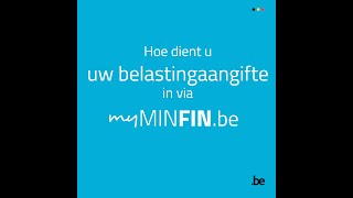 Hoe dient u uw belastingaangifte in via MyMinfin [upl. by Deenya]