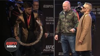 FULL TJ Dillashaw vs Henry Cejudo UFC Fight Night Brooklyn Press Conference  ESPN MMA [upl. by Magdala904]