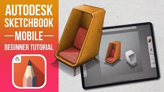 Autodesk Sketchbook Mobile Beginner Tutorial [upl. by Veats]