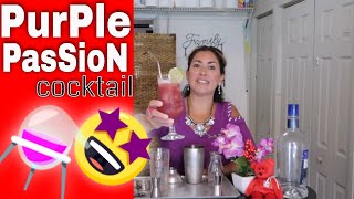 How to make a purple passion cocktail  simple recipe [upl. by Hogle69]